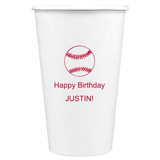 All Star Baseball Paper Coffee Cups