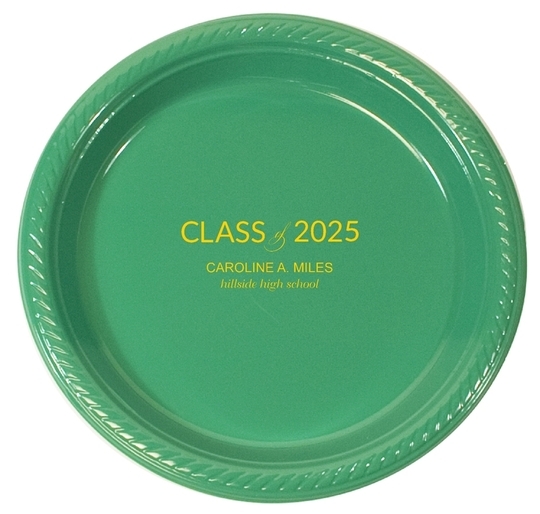 Bold Class of Graduation Plastic Plates