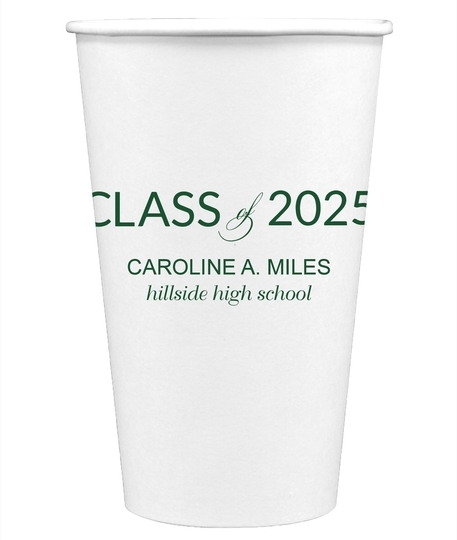 Bold Class of Graduation Paper Coffee Cups