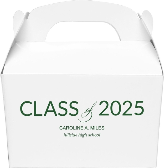 Bold Class of Graduation Gable Favor Boxes