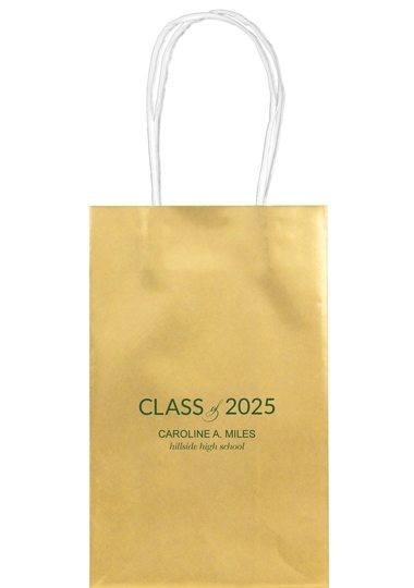 Bold Class of Graduation Medium Twisted Handled Bags