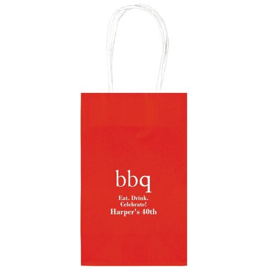 Big Word BBQ Medium Twisted Handled Bags