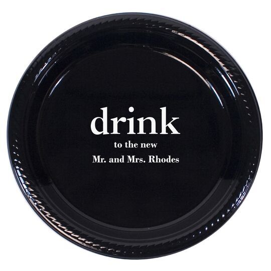 Big Word Drink Plastic Plates