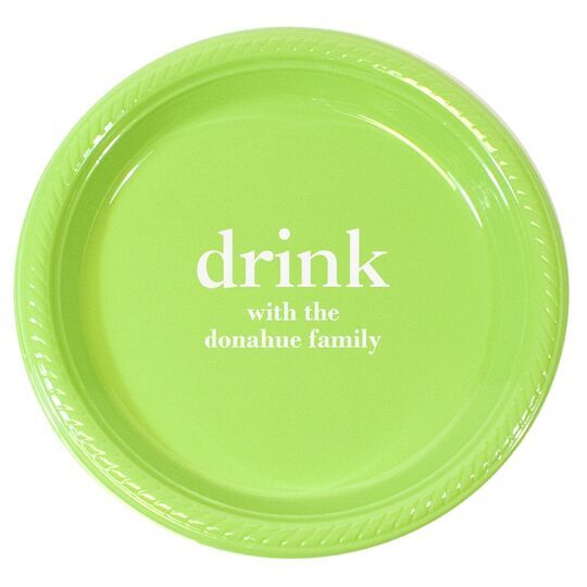 Big Word Drink Plastic Plates