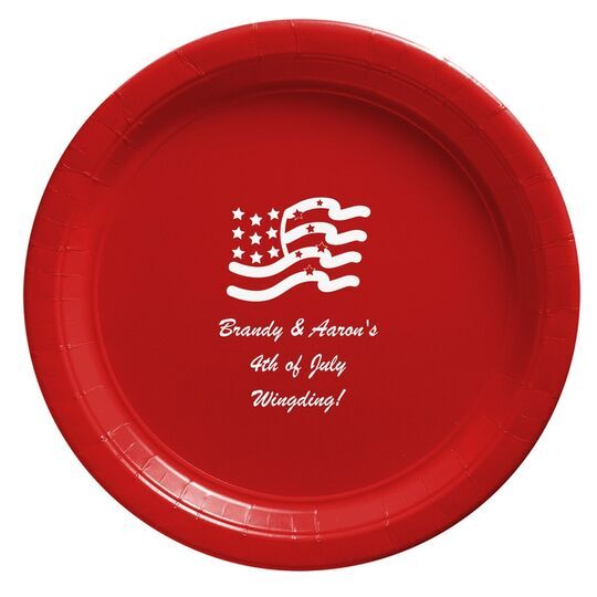 American Flag Paper Plates