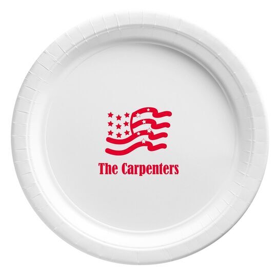 American Flag Paper Plates
