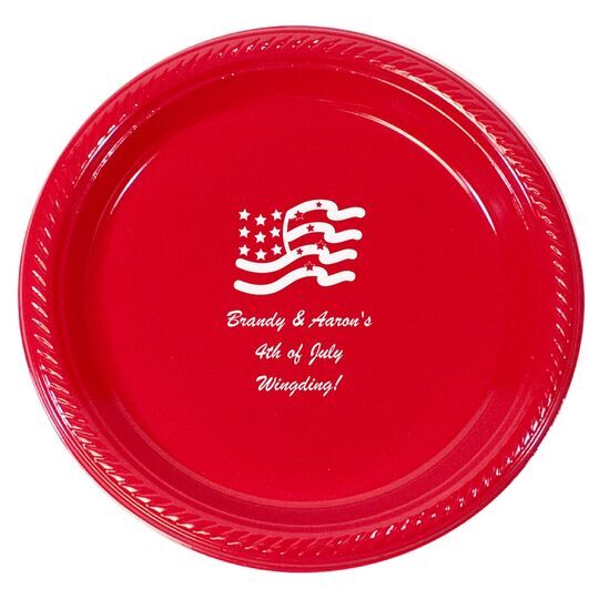 American Flag Plastic Plates