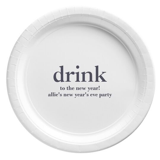 Big Word Drink Paper Plates