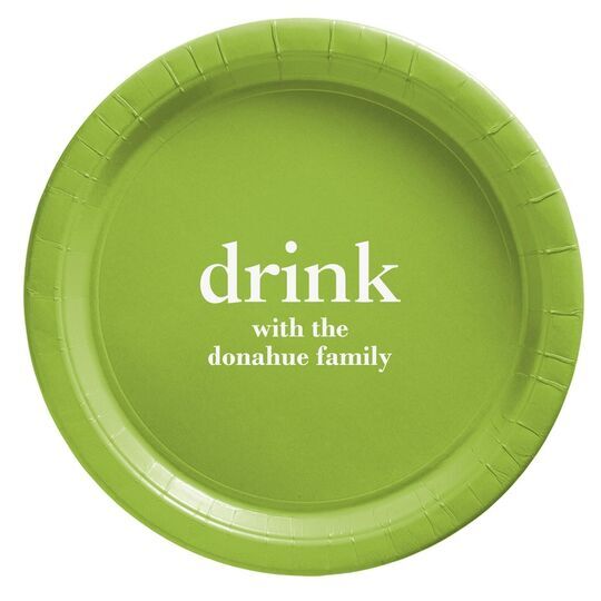 Big Word Drink Paper Plates