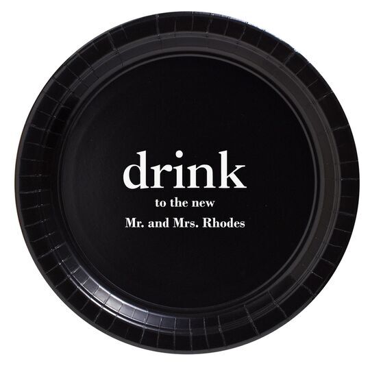 Big Word Drink Paper Plates