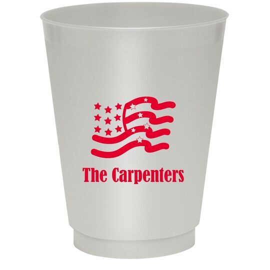 American Flag Colored Shatterproof Cups