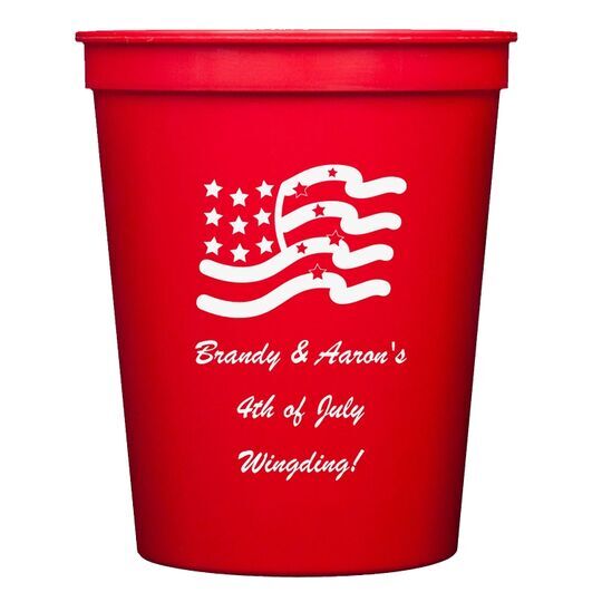 American Flag Stadium Cups