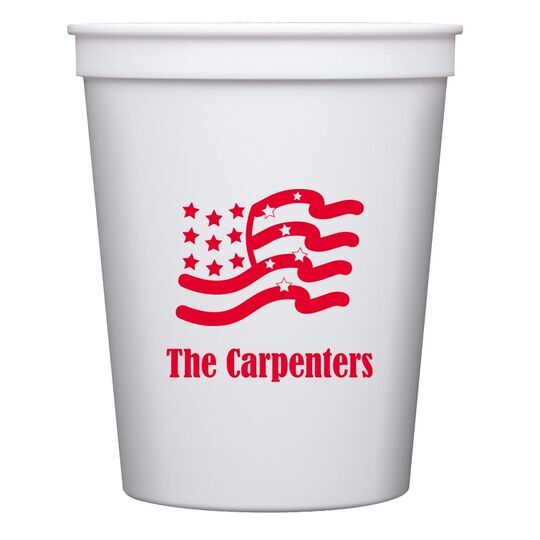 American Flag Stadium Cups