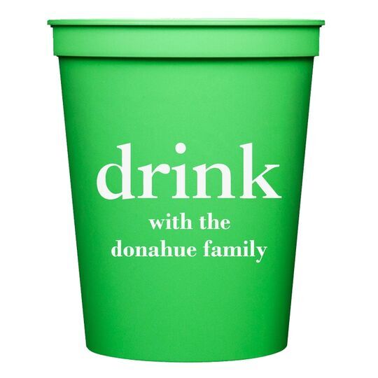 Big Word Drink Stadium Cups