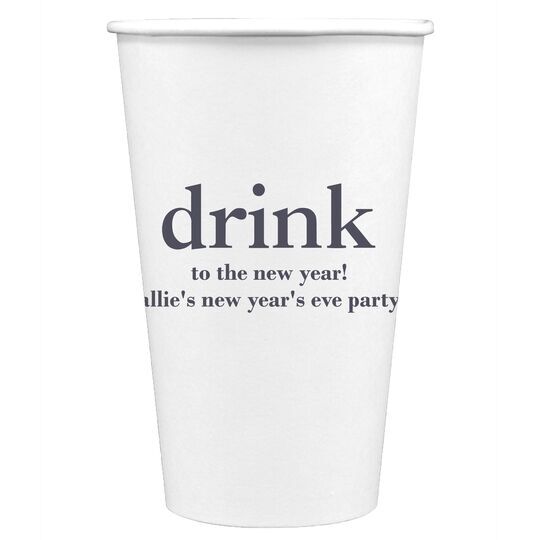 Big Word Drink Paper Coffee Cups