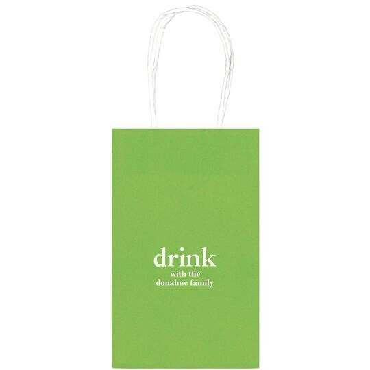 Big Word Drink Medium Twisted Handled Bags