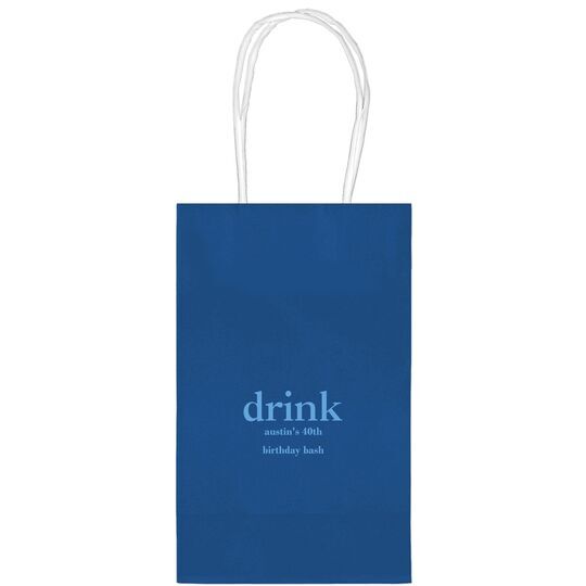 Big Word Drink Medium Twisted Handled Bags