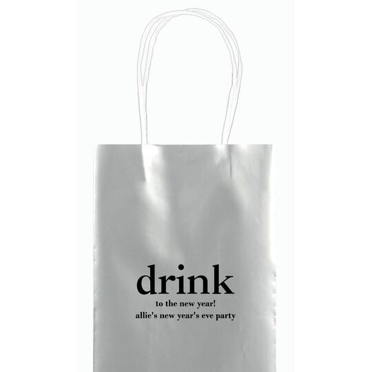Big Word Drink Mini Twisted Handled Bags