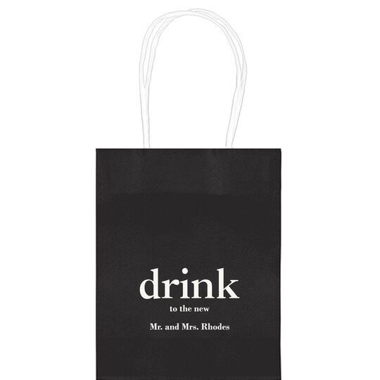 Big Word Drink Mini Twisted Handled Bags