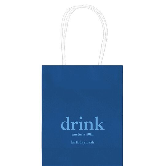 Big Word Drink Mini Twisted Handled Bags