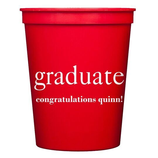 Big Word Graduate Stadium Cups