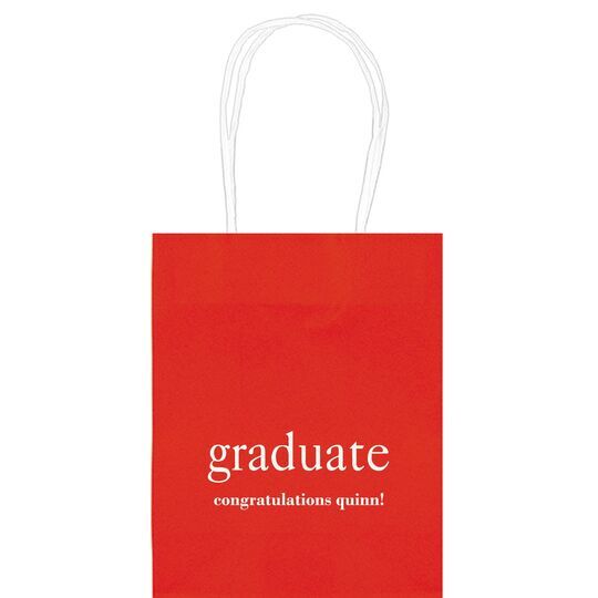 Big Word Graduate Mini Twisted Handled Bags