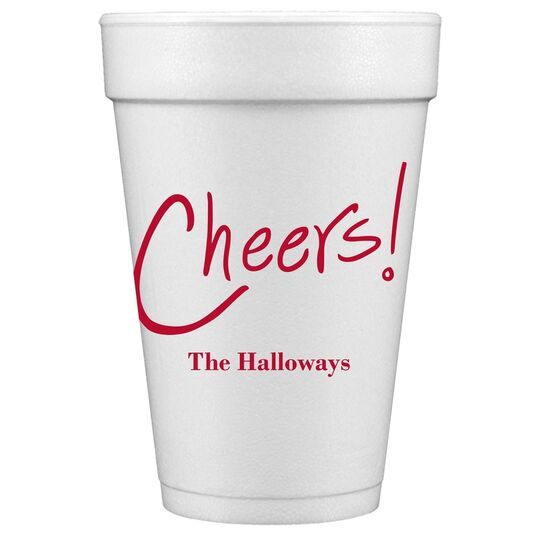 Fun Cheers Styrofoam Cups