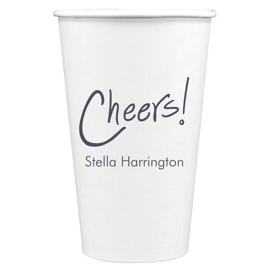 Fun Cheers Paper Coffee Cups