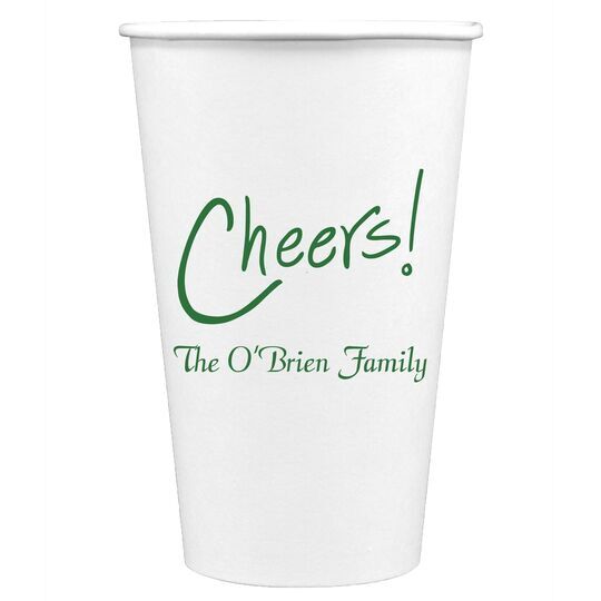 Fun Cheers Paper Coffee Cups
