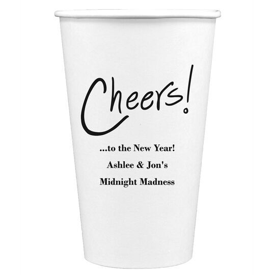 Fun Cheers Paper Coffee Cups