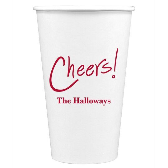 Fun Cheers Paper Coffee Cups
