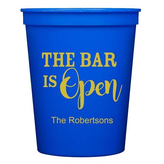 The Bar is Open Stadium Cups