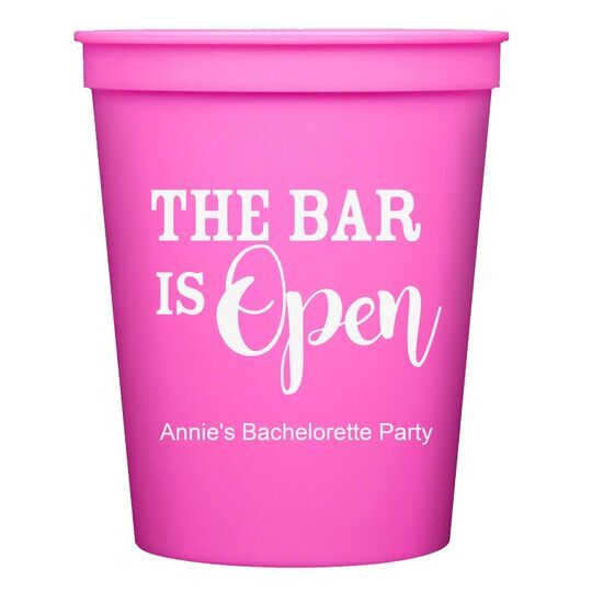 The Bar is Open Stadium Cups