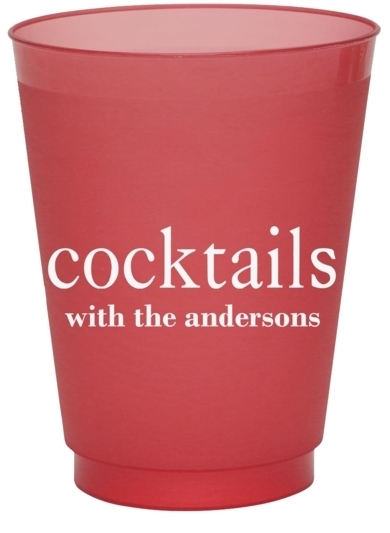 Big Word Cocktails Colored Shatterproof Cups