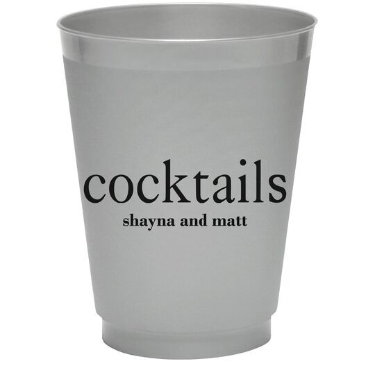 Big Word Cocktails Colored Shatterproof Cups