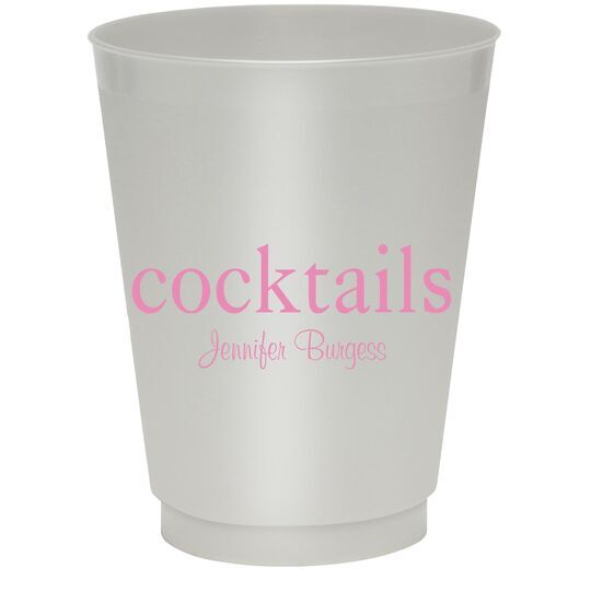 Big Word Cocktails Colored Shatterproof Cups