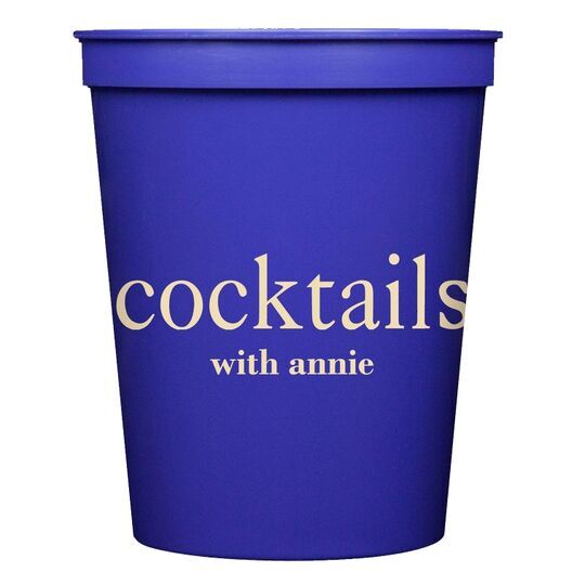 Big Word Cocktails Stadium Cups