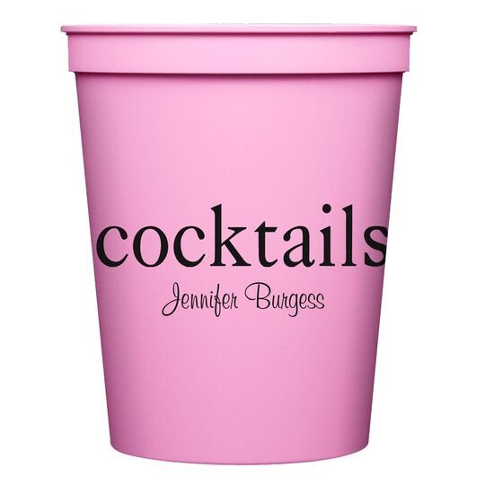 Big Word Cocktails Stadium Cups