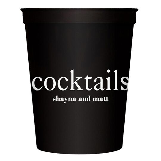 Big Word Cocktails Stadium Cups