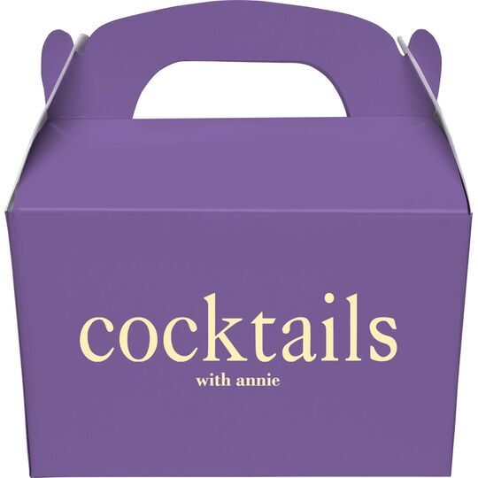 Big Word Cocktails Gable Favor Boxes