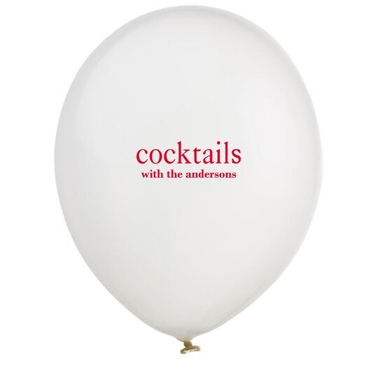 Big Word Cocktails Latex Balloons