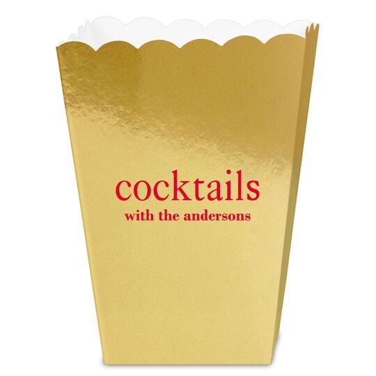 Big Word Cocktails Mini Popcorn Boxes