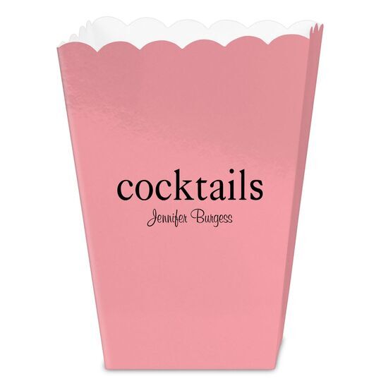 Big Word Cocktails Mini Popcorn Boxes