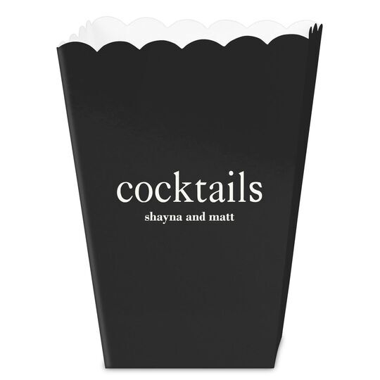 Big Word Cocktails Mini Popcorn Boxes