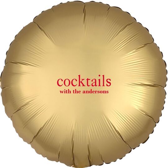 Big Word Cocktails Mylar Balloons