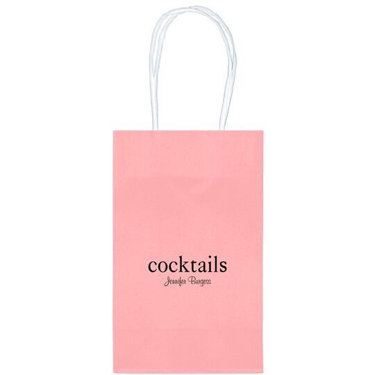 Big Word Cocktails Medium Twisted Handled Bags