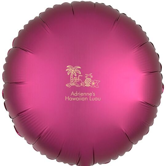 Tropical Hawaiian Luau Mylar Balloons