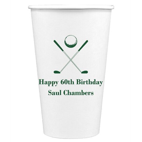 Golf Clubs Paper Coffee Cups