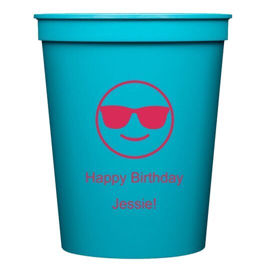 Sunglasses Emoji Stadium Cups