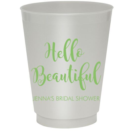 Hello Beautiful Colored Shatterproof Cups